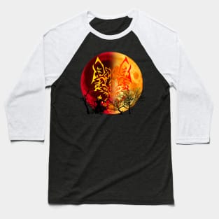 red moon wolf 2 Baseball T-Shirt